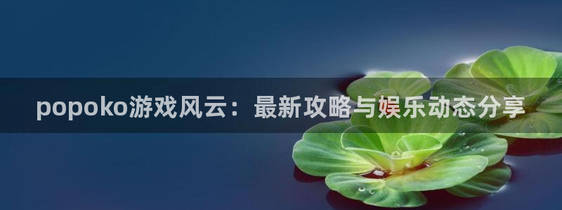 极悦娱乐网页登录入口：popoko游戏风云：最新攻略与娱乐动