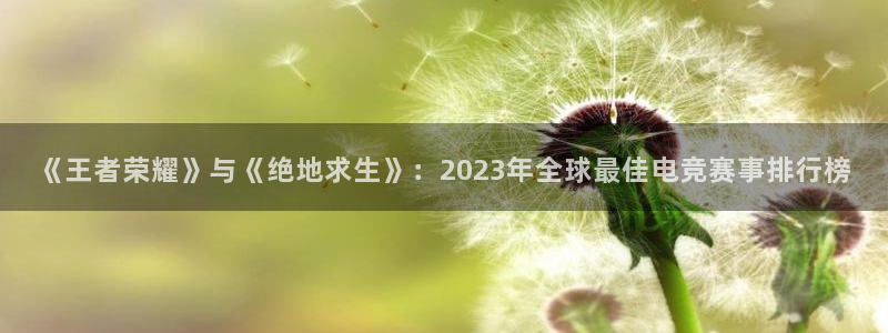 极悦娱乐什么意思：《王者荣耀》与《绝地求生》：2023年全球